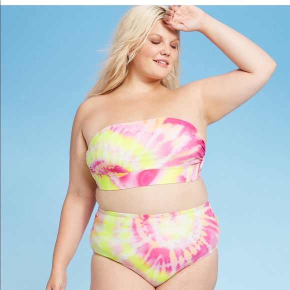 Xhilaration high waisted bandeau bikini - Picture 1 of 4